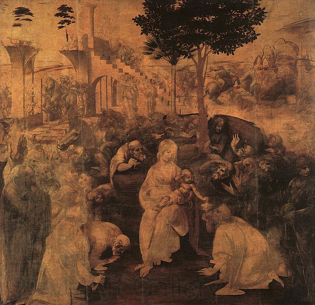  Leonardo  Da Vinci Adoration of the Magi